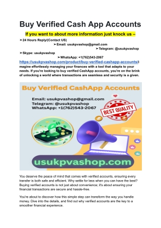 How To Sources our Buy Verified CashApp Accounts (usa,uk, Fully Verified)