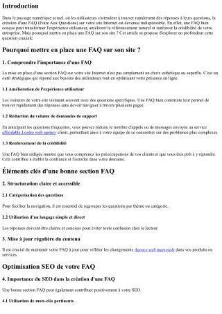 Pourquoi mettre en place une FAQ sur son site ?