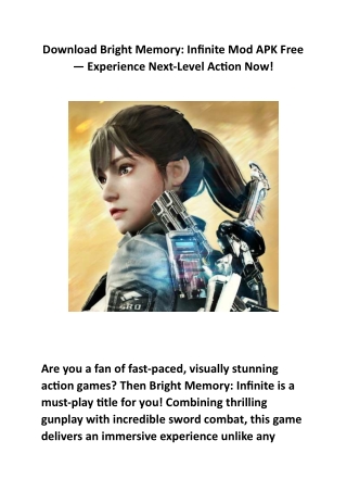 Bright Memory  8 Download Bright Memory: Infinite Mod APK Free — Experience Next