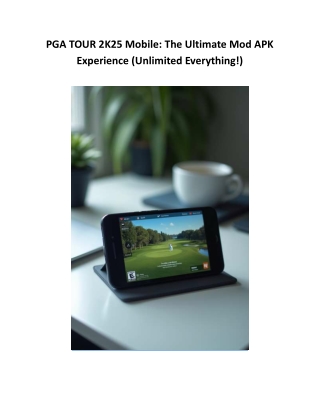 PGA TOUR 2K25 Mobile: The Ultimate Mod APK Experience (Unlimited Everything!)