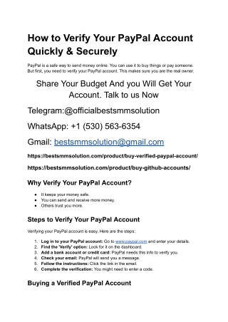 How to Verify Your Paypal Account Quickly & Securely