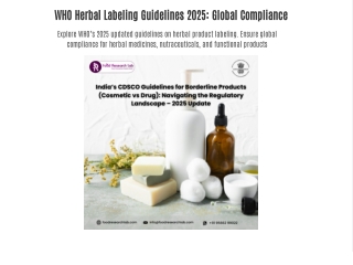 WHO Herbal Labeling Guidelines 2025: Global Compliance