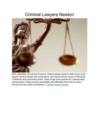 Criminal Lawyers Newton