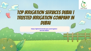 Top Irrigation Services Dubai  Trusted Irrigation Company in Dubai