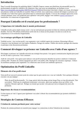 Comment développer sa présence sur LinkedIn avec l'aide d'une agence ?