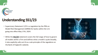 Understanding SS1/23 Principles for Model Risk Management (MRM)