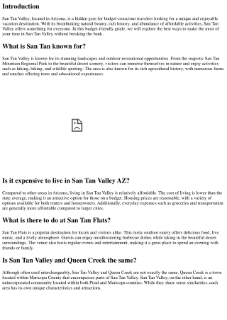 A Budget-Friendly Guide to Enjoying San Tan Valley