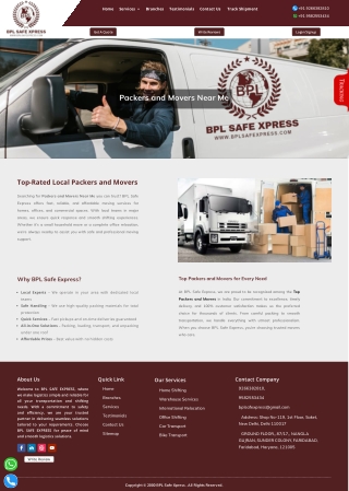 Best Packers and Movers in My Area