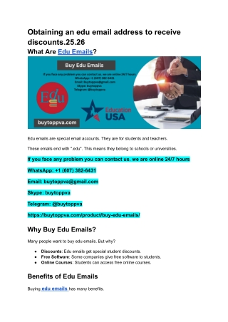 Obtaining an edu email address to receive discounts.25.26