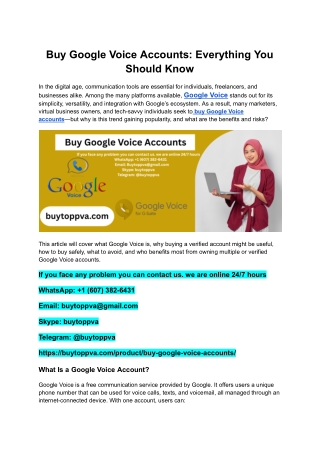 Buy Google Voice Accounts_ Everything You Should Know