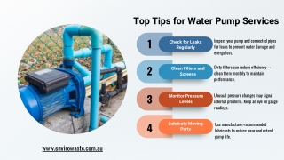 Top Tips for Water Pump Services