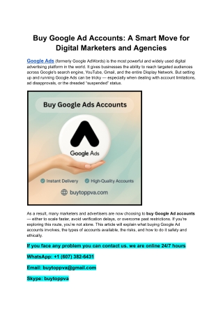 Buy Google Ad Accounts_ A Smart Move for Digital Marketers and Agencies
