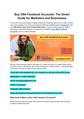Buy USA Facebook Accounts_ The Smart Guide for Marketers and Businesses