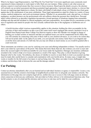 What Is And What Does An Injury Legal Representative Do?