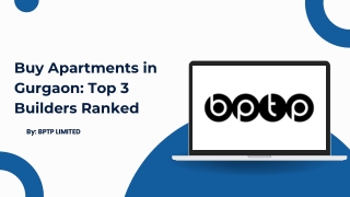 Buy Apartments in Gurgaon: Top 3 Builders Ranked