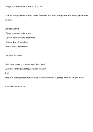 garage_door_repair_pasadena_91101