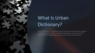 What Is Urban Dictionary_