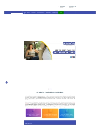 Go India Cab – Best Taxi Service in Delhi | Cab Service in India