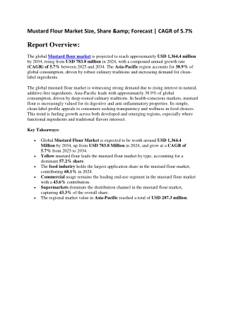 Mustard Flour Market: Regional Dynamics and Import Trends