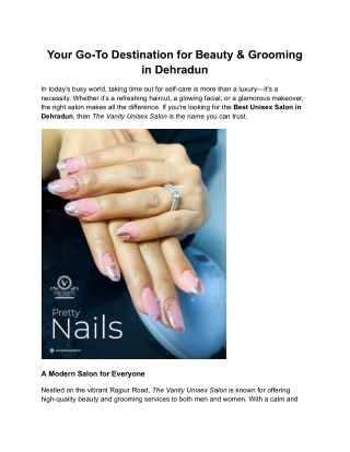 Your Go-To Destination for Beauty & Grooming in Dehradun