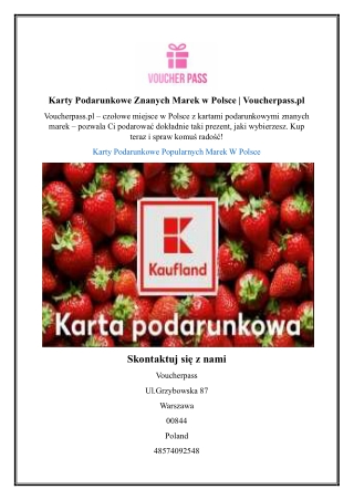 Karty Podarunkowe Znanych Marek w Polsce | Voucherpass.pl