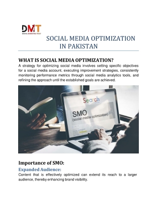SOCIAL MEDIA OPTIMIZATION IN PAKISTAN