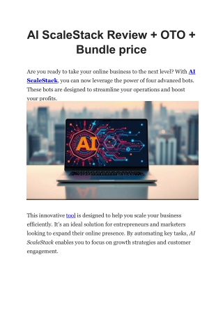 AI ScaleStack Review   OTO   Bundle price
