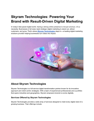 Skyram Technologies_ Powering Your Brand with Result-Driven Digital Marketing
