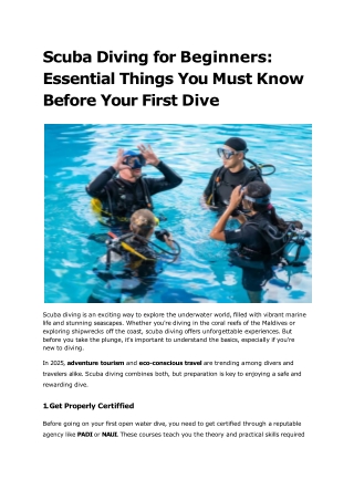 Scuba Diving for Beginners_ Essential Things You Must Know Before Your First Dive