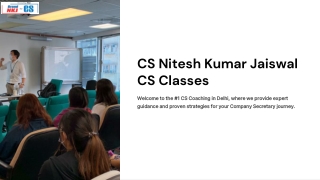 CS Nitesh Kumar Jaiswal CS Classes