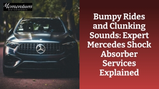 Bumpy Rides and Clunking Sounds Expert Mercedes Shock Absorber Services Explained