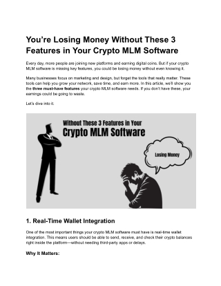 crypto MLM softwre development