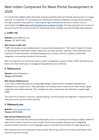 Best news portal development company in India