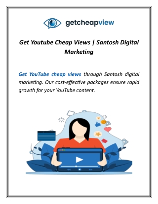 Get Youtube Cheap Views | Santosh Digital Marketing