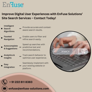 Improve Digital User Experiences with EnFuse Solutions’ Site Search Services