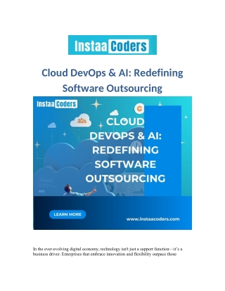 Cloud DevOps & AI: Redefining Software Outsourcing