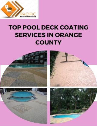 Top Pool Deck Coating Services in Orange County