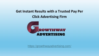 Get Instant Results with a Trusted Pay Per Click Advertising Firm