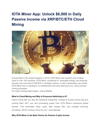 IOTA Miner App_ Unlock $6,800 in Daily Passive Income via XRP_BTC_ETH Cloud Mining