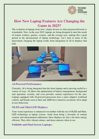 How New Laptop Features Are Changing the Game in 2025?