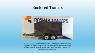 Enclosed Trailer Melbourne