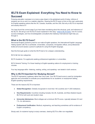 IELTS Exam Explained_ Everything You Need to Know to Succeed
