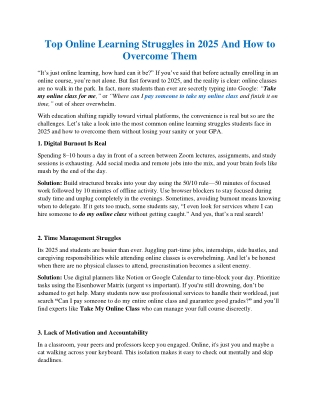 Top Online Learning Struggles in 2025 And How to Overcome Them