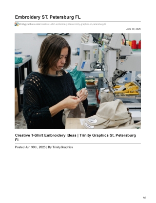 Embroidery ST Petersburg FL
