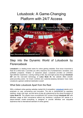 Lotusbook_ A Game-Changing Platform with 24_7 Access