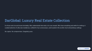 Buy Branded Homes | Million Dollar Houses for Sale | DarGlobal