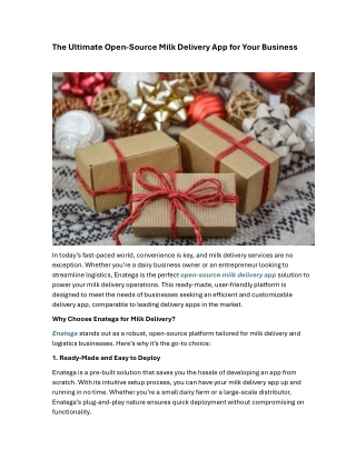 The Ultimate Open-Source Milk Delivery App for Your Business