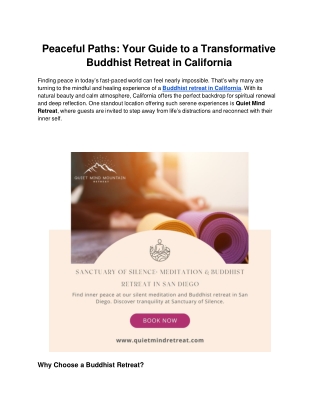 Peaceful Paths_ Your Guide to a Transformative Buddhist Retreat in California