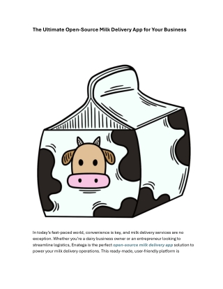 The Ultimate Open-Source Milk Delivery App for Your Business