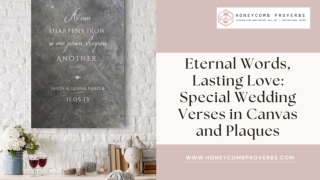Eternal Words, Lasting Love Special Wedding Verses in Canvas and Plaques